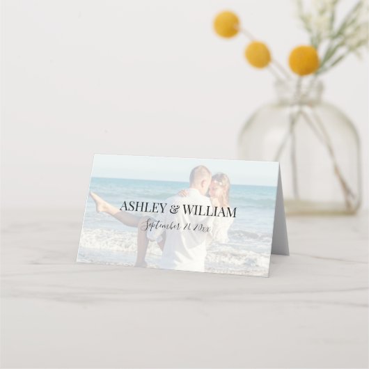 Modernes Hochzeitssemble Platzkarte (Rückseite)