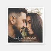 Modernes Hochzeitssemble Serviette (Vorderseite)