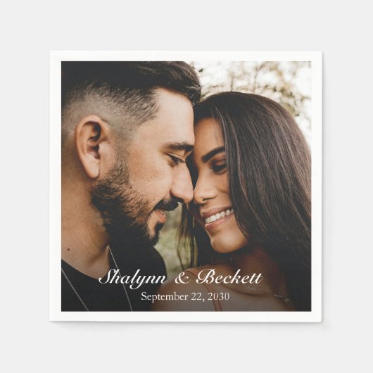 Modernes Hochzeitssemble Serviette (Vorderseite)