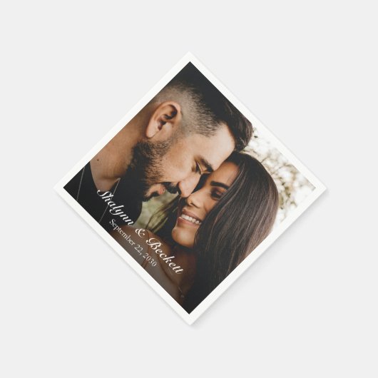 Modernes Hochzeitssemble Serviette (Ecke)