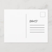 Modernes Hochzeitsskript für das Foto "Nur verheir Postkarte (Rückseite)