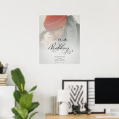 Modernes Hochzeitsskript für Luxus-Foto Poster (Heimbüro)