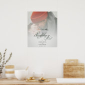 Modernes Hochzeitsskript für Luxus-Foto Poster (Küche)