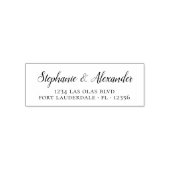 Modernes Hochzeitsskript - Rücksendeadresse Permastempel (Design)