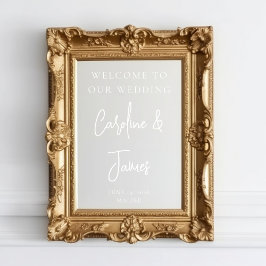 Modernes Hochzeitsskript-Spiegelbild Fensteraufkleber