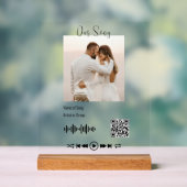 Modernes Hochzeitssong Foto QR Code Erster Tanzens Acrylschild (Neutral)