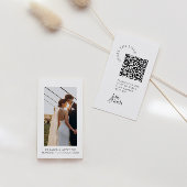 Modernes Hochzeitsstichtum-Foto teilt die Liebe QR Begleitkarte