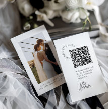 Modernes Hochzeitsstichtum-Foto teilt die Liebe QR