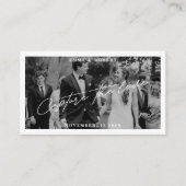 Modernes Hochzeitsstift-Foto erfasst die Liebe QR- Begleitkarte (Vorderseite)