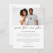 Modernes Hochzeitsstift Foto Gleiche Liebe Neues P Ankündigungspostkarte (Vorne/Hinten)