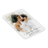 Modernes Hochzeitsstil Save the Date Magnet (Rechte Seite)