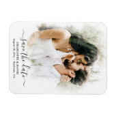 Modernes Hochzeitsstil Save the Date Magnet (Horizontal)