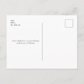 Modernes Hochzeitsstil Save the Date Postkarte (Rückseite)