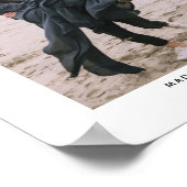 Modernes Hochzeitsstipendiat Empfang Begrüßungszei Poster (Ecke)