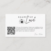 Modernes Hochzeitsstipendium Foto Liebe Qr Code te Begleitkarte (Vorderseite)