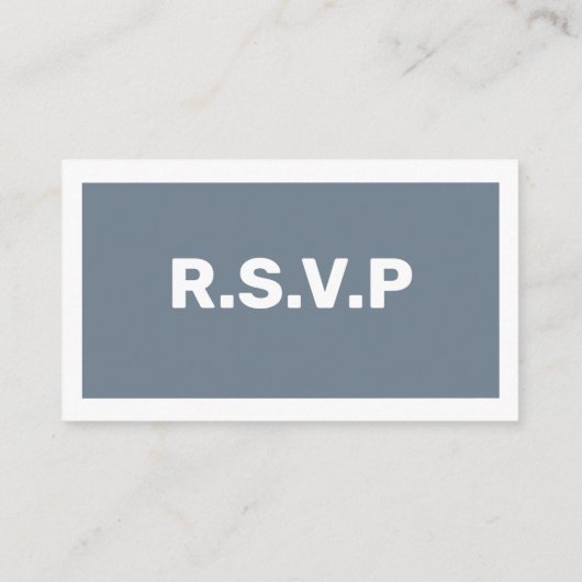 Modernes Hochzeitsstipendium für UAWG QR in Blau u Begleitkarte (Rückseite)