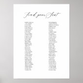 Modernes Hochzeitssymbol für Ihre Sitzordnung Poster (Vorne)