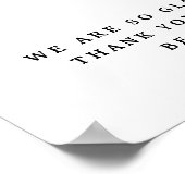 Modernes Hochzeitssymbol, Minimalistische Hochzeit Poster (Ecke)