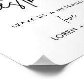 Modernes Hochzeitsszeichen Unser Gästebuch (Ecke)