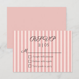 Modernes Hochzeitsszenario in Rosa und Rosa RSVP Karte
