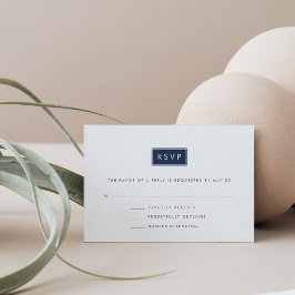 Modernes Hochzeitsszenario mit benutzerdefinierter RSVP Karte