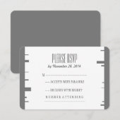 Modernes Hochzeitsszenario mit Birkenrinde RSVP Karte (Vorne/Hinten)