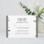 Modernes Hochzeitsszenario mit Birkenrinde RSVP Karte (Stehend Vorderseite)