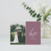 Modernes Hochzeitstag Foto Vielen Dank | ROSE Postkarte (Stehend Vorderseite)