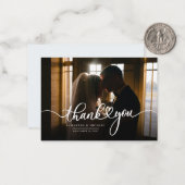 Modernes Hochzeitstil-Foto mit handgeschriebener D Mitteilungskarte (Vorderseite/Rückseite Beispiel)