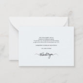 Modernes Hochzeitstil-Foto mit handgeschriebener D Mitteilungskarte (Rückseite)