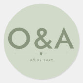 Modernes Hochzeitstil | Lichtbild Runder Aufkleber (Vorderseite)