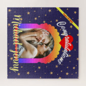 Modernes Hochzeitstipendium | Elegantes benutzerde Puzzle (Horizontal)