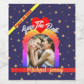 Modernes Hochzeitstipendium | Elegantes benutzerde Weinetikett (Einzelnes Label)