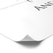 Modernes Hochzeitswillkommen Zeichen elegante Kall Poster (Ecke)