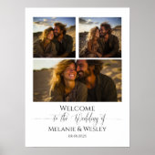 Modernes Hochzeitswillkommen Zeichen elegante Kall Poster (Vorne)
