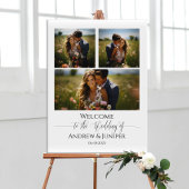 Modernes Hochzeitswillkommen Zeichen elegante Kall Poster