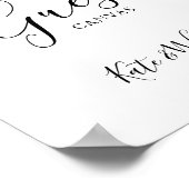 Modernes Hochzeitszeichen der Leinwand Poster (Ecke)