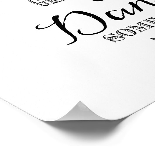 Modernes Hochzeitszeichen Dreh Flop Dance Poster (Ecke)