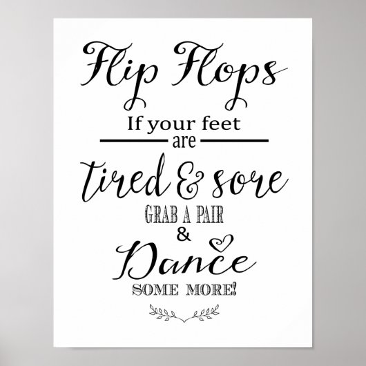 Modernes Hochzeitszeichen Dreh Flop Dance Poster (Vorne)