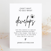 Modernes Hochzeitszeichen für Fotos Sockelschild