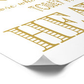 Modernes Hochzeitszeichen im Gedächtnis eines geli Poster (Ecke)