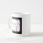 Modernes hohe Art-Schwarz-graues Rosa Kaffeetasse (Vorderseite Links)