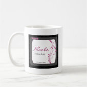 Modernes hohe Art-Schwarz-graues Rosa Kaffeetasse (Links)