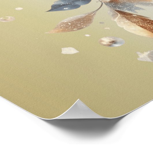 Modernes Holiday Blume Poster (Ecke)