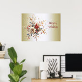 Modernes Holiday Blume Poster (Heimbüro)