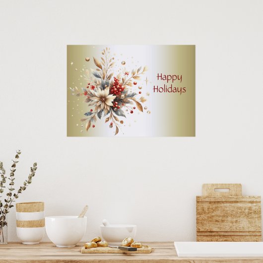 Modernes Holiday Blume Poster (Küche)