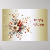 Modernes Holiday Blume Poster (Vorne)