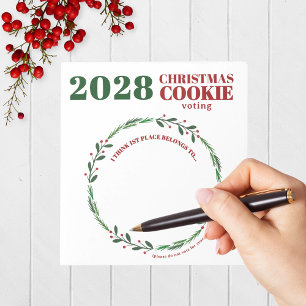 Modernes Holiday Contest Voting Notepad Pack mit 4 Notizblock