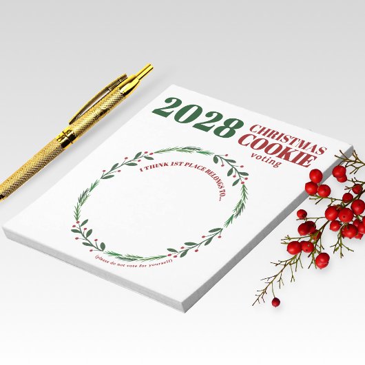 Modernes Holiday Contest Voting Notepad Pack mit 4 Notizblock