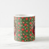 Modernes Holiday Floral Personalisiertes Foto Tass Kaffeetasse (Mittel)